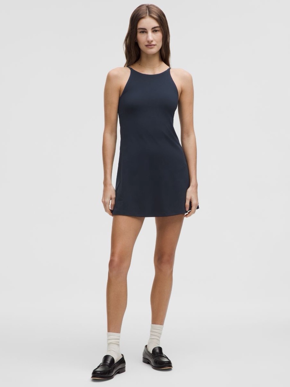 Lululemon Align High Neck Dress NAVY (6)
